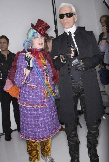 Anna Piaggi &  Karl Lagerfeld