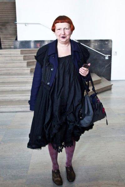 Lynn Yeager wearing Comme des Garçons