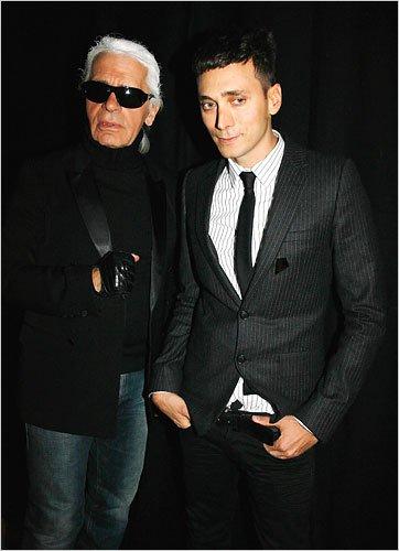 Karl Lagerfeld & Hedi Slimane