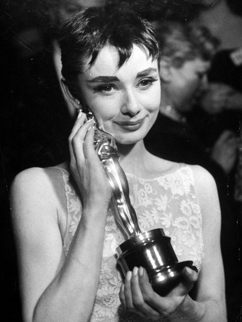 Audrey with her oscar