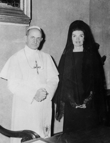 Jacqueline Kennedy Visiting Pope Paul VI