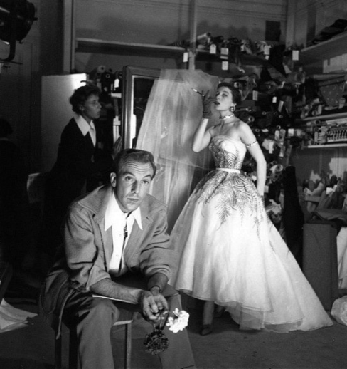 jacques Fath in studio with top model Bettina_ photo Louis Dahl-Wolfe