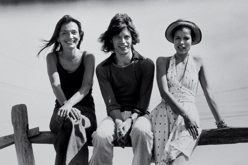 Lee, Mick and Bianca Jagger