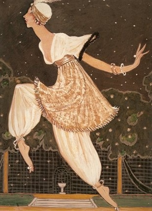 George Lepape (illustrator) Denise Poiret at "The Thousand and Second Night" party