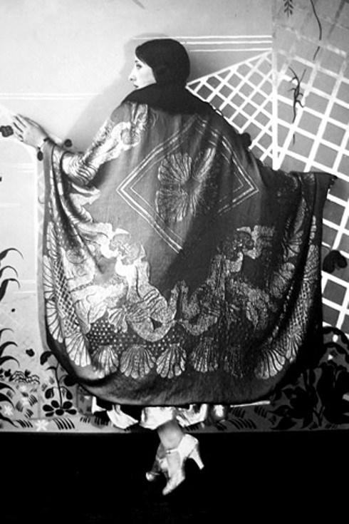 Poiret Amphitrite cape, the textile designed by Raoul Dufy, 1926.