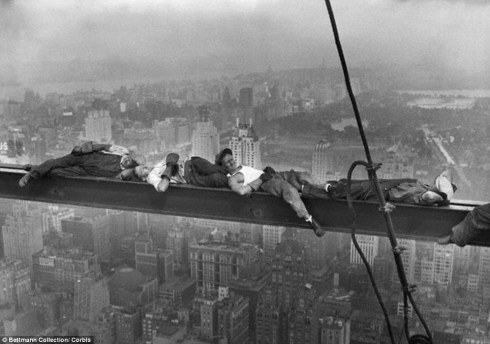 Resting on a Girder. by Charles Glyde Ebbets