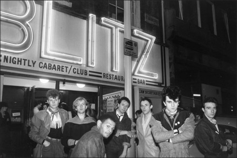 Gods of the Blitz George O’Dowd and Stephen Linard at the Spandau Ballet concert in Heaven, Dec 29, 1980. Both became international icons, one as popstar, the other as fashion designer, both eagerly devoured in Japan.