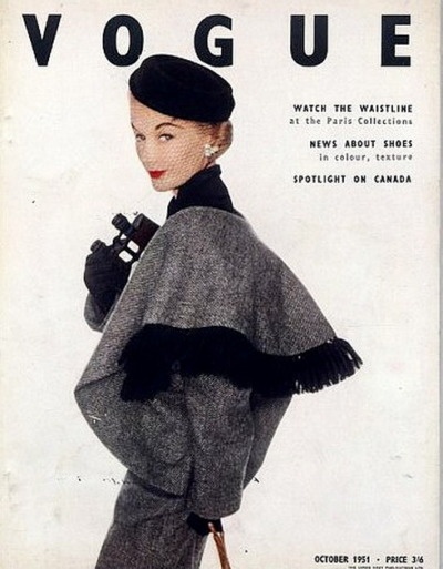 British Vogue Oct. 1951, cover by Irving Penn
