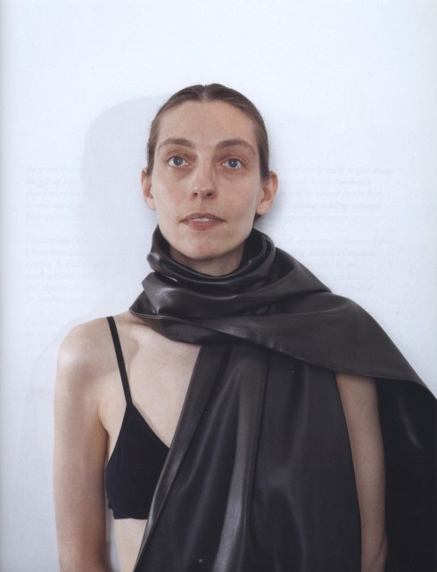 Jutta Koether in Hermès by Martin Margiela as shot by Mark Borthwick