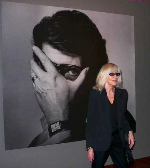 Betty in front of Yves Saint Laurent photograph