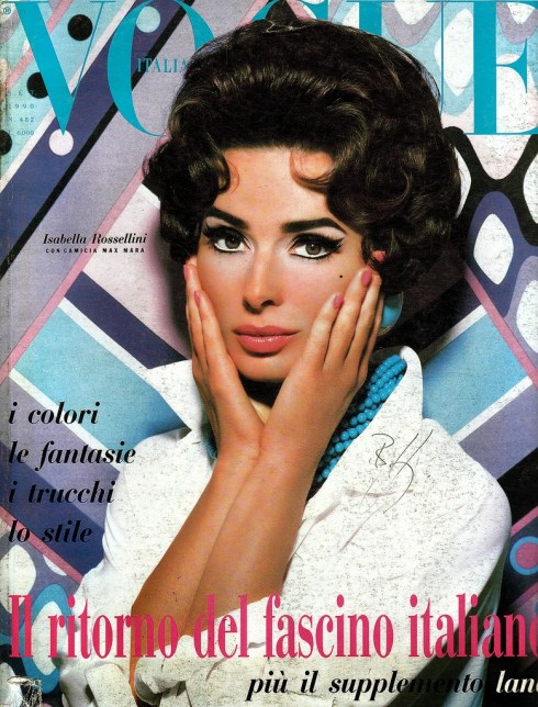 Isabella Rossellini wearing Emilio Pucci_ Photo by Steven Meisel, Vogue Italia, September 1990.