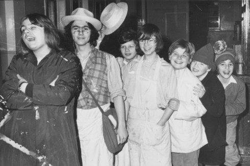 Young John Galliano at the right