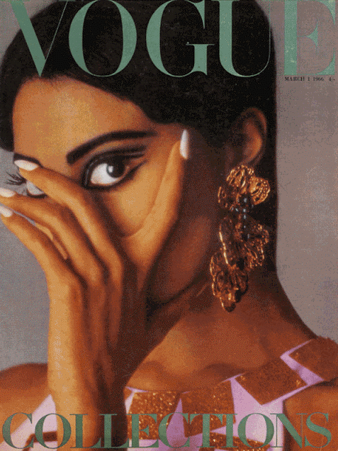 Donyale Luna, first black model on cover of Vogue. ph. David Bailey