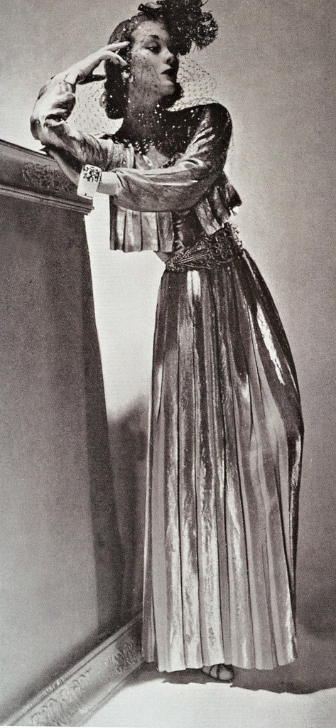 Ludmila Feodoseyeva aka Lud in Chanel 1937 Ivory cuff bracelet by Verdura Photo by Horst P. Horst