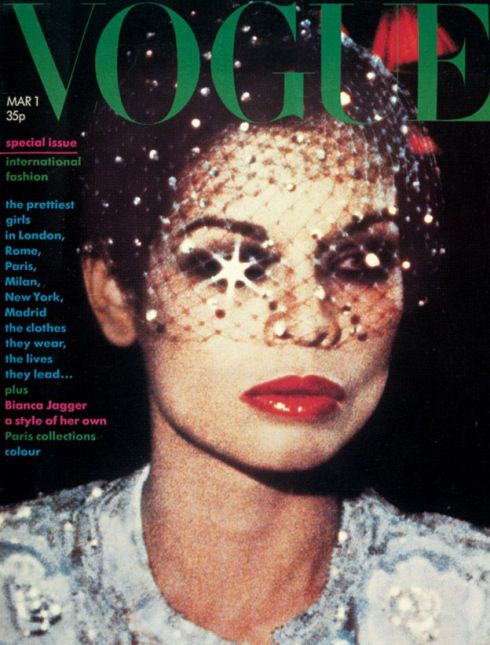 Bianca Jagger , cover Vogue