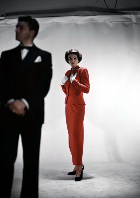 photographed by Erwin Blumenfeld for Vogue, 1946.