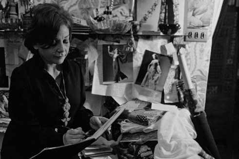 Thea-Porter-in-her-work-room-