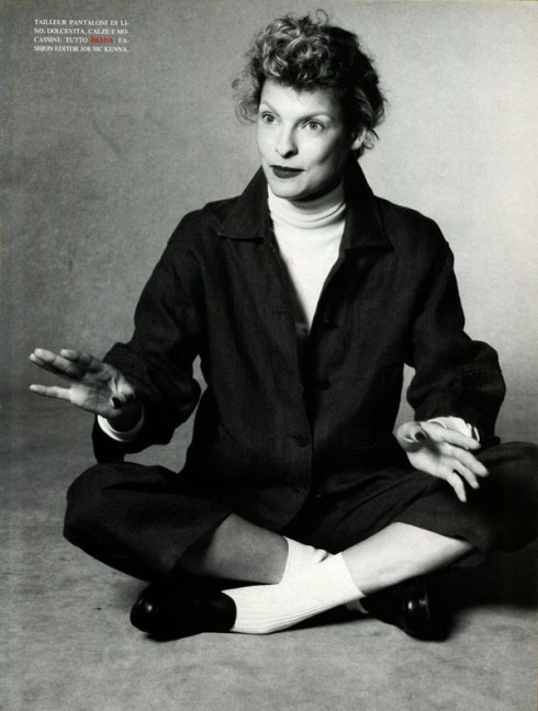 Linda Evangelista as Katharine Hepburn Ph. Steven Meisel for Vogue Italia