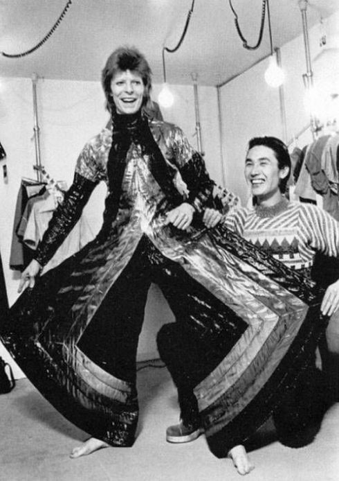 David Bowie and Kansai Yamamoto in Japan, 1973