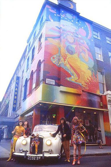 The fool outside the Apple Boutique.